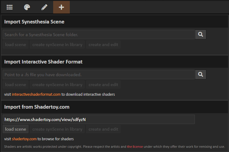 Import Panel for Videos and Media