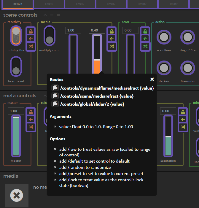 OSC Mapping Scene Controls